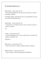 NR 326 Mental Health Exam 1 &vert; Mental Health Nursing Study Guide &vert; 2026