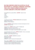 ILETSB CERTIFICATION EXAM FINAL EXAM &NewLine;QUESTIONS & ANSWERS &lpar;VERIFIED ANSWERS&rpar; &NewLine;AND A FULL DEEP EXPERT RATIONALES &vert; &NewLine;LATEST &lpar;2026&sol;2027&rpar; UPDATED VERSION
