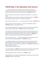 NR449 Quiz 4 Test Questions And Answers 