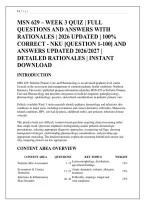 MSN 629 &ndash; WEEK 3 QUIZ &vert; FULL &NewLine;QUESTIONS AND ANSWERS WITH &NewLine;RATIONALES &vert; 2026 UPDATED &vert; 100&percnt; &NewLine;CORRECT - NKU &lbrack;QUESTION 1-100&rsqb; AND &NewLine;ANSWERS UPDATED 2026&sol;2027 &vert; &NewLine;DETAILED RATIONALES &vert; INSTANT &NewLine;DOWNLOAD &NewLine;
