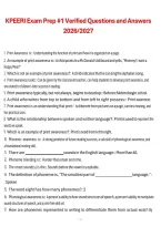 KPEERI Exam Prep &num;1 Verified Questions and Answers 2026&sol;2027&comma; exam preparation questions with answers