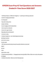 KPEERI Exam Prep &num;2 Test Questions and Answers &ndash; Graded A&plus; Pass Score 2026&sol;2027&comma; exam preparation questions with answers