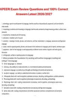 KPEERI Exam Review Questions and 100&percnt; Correct Answers Latest 2026&sol;2027&comma; exam review questions with answers