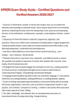 KPEERI Exam Study Guide &ndash; Certified Questions and Verified Answers 2026&sol;2027&comma; exam study guide with answers