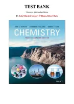 Test Bank for Chemistry&comma; 4th Canadian Edition by John Olmsted&comma; Gregory Williams&comma; Robert Burk&comma; Chapter 1-22 &vert; All Chapters