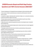 KPEERI Scenario-Based and Multi-Step Practice Questions and 100&percnt; Correct Answers 2026&sol;2027&comma; scenario-based practice questions with answers