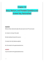 Chapter 26 &ndash; Anus&comma; Rectum & Prostate &ndash; Questions and Answer Key with Rationales