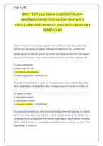 OEC TEST ALL EXAM QUESTIONS AND ANSWERS PRACTICE QUESTIONS WITH SOLUTIONS AND NEWEST 2026-2027 &vert; ALREADY GRADED A&plus; 