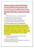 McKissock Basic Appraisal Principles &NewLine;Proctored Final Exam Questions And &NewLine;Correct Answers &lpar;Verified Answers&rpar; Plus &NewLine;Rationales 2026 Q&A &vert; Instant Download &NewLine;Pdf 