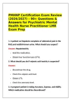 PMHNP Certification Exam Review &lpar;2026&sol;2027&rpar; &ndash; 90&plus; Questions & Answers for Psychiatric Mental Health Nurse Practitioner LMR Exam Prep 