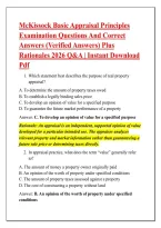 McKissock Basic Appraisal Principles &NewLine;Examination Questions And Correct &NewLine;Answers &lpar;Verified Answers&rpar; Plus &NewLine;Rationales 2026 Q&A &vert; Instant Download &NewLine;Pdf 
