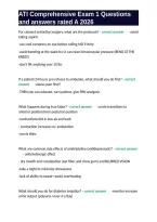 ATI Comprehensive Exam 1 Questions and answers rated A 2026