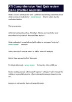 ATI Comprehensive Final Quiz review Q&As &lpar;Verified Answers&rpar;&period;
