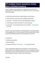 ATI multiple choice questions review Q&As &lpar;Verified Answers&rpar;