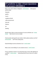 ATI predictor re-take 1 Exam Questions and answers GRADED A