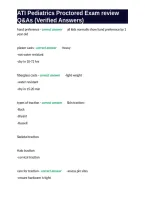 ATI Pediatrics Proctored Exam review Q&As &lpar;Verified Answers&rpar;