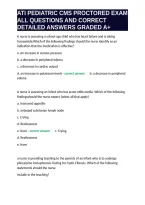 ATI PEDIATRIC CMS PROCTORED EXAM ALL QUESTIONS AND CORRECT DETAILED ANSWERS GRADED A&plus;&period;&NewLine;&NewLine;