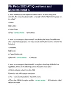 PN Peds 2023 ATI Questions and answers rated A&period;