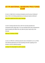 ATI PN Maternal Newborn Proctored Exam &ndash; Practice Questions and Verified Answers &vert; Latest 2026 Update