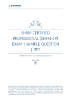 SHRM CERTIFIED PROFESSIONAL &lpar;SHRM-CP&rpar; EXAM &vert; SAMPLE QUESTION &vert; PDF