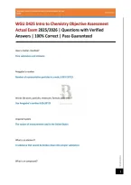 WGU D425 Intro to Chemistry Objective Assessment Actual Exam 2025&sol;2026 &vert; Questions with Verified Answers &vert; 100&percnt; Correct &vert; Pass Guaranteed