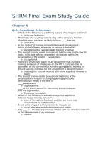 SHRM Final Exam Study Guide