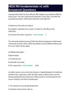 HESI RN fundamentals v1 with Answered Questions
