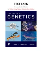 Test Bank for Concepts of Genetics&comma; 13th edition by William Klug&comma; Michael Palladino&comma; Darrell Killian&comma; Chapter 1-26 &vert; All Chapters