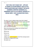 WGU C957 Applied Algebra OA Objective Assessment Study Pack &vert; 225 Verified Q&As &lpar;Newest 2026&rpar;