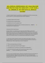 HESI COMPASS COMPREHENSIVE EXIT EXAM 2025&sol;2026&NewLine;AND PRACTICE EXAM TEST BANK WITH A STUDY GUIDE &vert;&NewLine;ALL VERSIONS OF THE EXAM WITH ALL MODULES&NewLine;COVERED