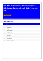 Pass WGU D440 Nutrition OA Exam &lpar;2026&sol;2027&rpar; &ndash; 200&plus; Practice Questions & Study Guides &vert; Guarantee Pass
