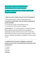 IOWA DENTAL BOARD JURISPRUDENCE EXAM COMPREHENSIVE STUDY GUIDE 2026&sol;2027&NewLine;200 PRACTICE QUESTIONS WITH VERIFIED ANSWERS AND DETAILED RATIONALE
