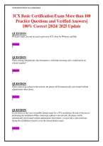 3CX Basic Certification Exam 2024&sol;2025&colon; 100&plus; Practice Questions & Verified Answers Study Guide 