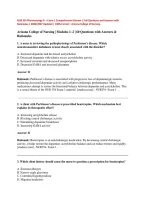NUR 354 Pharmacology II &mdash;Exam 1 Comprehensive Review &vert; Full Questions and Answers with Rationales &vert; 2026&sol;2027 Updated &vert; 100&percnt; Correct - Arizona College of Nursing&period;