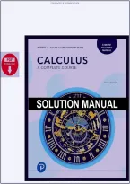 Solutions Manual for Conv Student for Calculus a Complete Course by Adams&comma; Essex &lpar;10th Edition&rpar; - Graded A&plus; Comp&period;&period;&period;