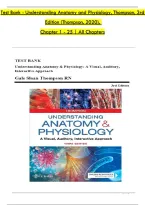 Test Bank for Understanding Anatomy & Physiology&colon; A Visual&comma; Auditory&comma; Interactive Approach&comma; 3rd Edition by Gale Sloan Thompson &vert; Questions and Answers &vert; Chapters 1&ndash;25