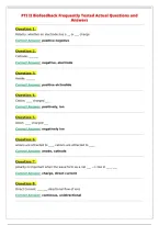 PTI II Biofeedback Frequently Tested Actual Questions and&NewLine;Answers&NewLine;