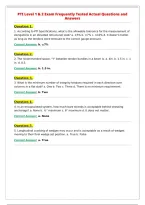 PTI Level 1 & 2 Exam Frequently Tested Actual Questions and&NewLine;Answers