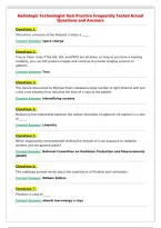 Radiologic Technologist Hesi Practice Frequently Tested Actual&NewLine;Questions and Answers