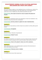 RELIAS PROPHECY GENERAL ICU RN A V3 ACTUAL QUESTIONS&NewLine;AND ANSWERS 2027 UPDATE 100&percnt; CORRECT