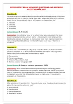 RESPIRATORY EXAM MED-SURG QUESTIONS AND ANSWERS&NewLine;LATEST UPDATE 2027