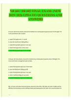 NR 601 &ndash; NR 602 Final Exam 2025&ndash;2026 &ndash; Practice Questions&comma; Answers&comma; Test Bank & Study Guide