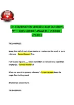CDL COMBINATION VEHICLES EXAM QUESTIONS&NewLine;WITH 100&percnt; CORRECT ANSWERS I VERIFIED I&NewLine;UPDATED