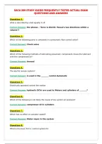 SACA 209 STUDY GUIDE FREQUENTLY TESTED ACTUAL EXAM&NewLine;QUESTIONS AND ANSWERS
