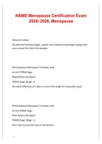 NAMS Menopause Certification Exam 2025&ndash;2026 &ndash; Menopause Practice Questions&comma; Test Bank & Study Guide