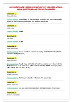 SAFE MORTGAGE LOAN ORIGINATOR TEST UPDATED ACTUAL&NewLine;EXAM QUESTIONS AND CORRECT ANSWERS