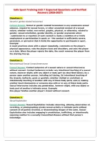 Safe Sport Training Unit 1 Expected Questions and Verified&NewLine;Answers &lpar;2026-2027&rpar;
