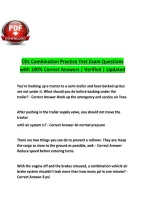 CDL Combination Practice Test Exam Questions&NewLine;with 100&percnt; Correct Answers I Verified I Updated