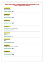 Santa Clara County Communications Codes Frequently Tested&NewLine;Actual Questions and Answers