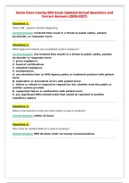Santa Clara County EMS Exam Updated Actual Questions and&NewLine;Correct Answers &lpar;2026-2027&rpar;